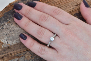 Art deco Engagement Diamond Ring 0.40 carat-White Gold Ring-Women Jewelry-Promise ring-14k gold ring,Art deco ring,cluster diamond ring,Custom ring,diamond ring,engagement ring,Engagement Rings,estate ring,FREE SHIPPING,gold diamond ring,Holiday sale,Promise ring,sevencarat,solitaire ring,vs,vvs,woman ring