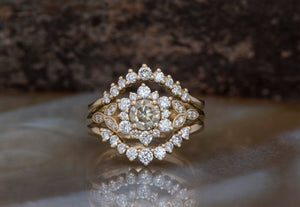 1.60 carat Gatsby Diamond Engagement Ring Flower wedding ring set-Art deco wedding set-Promise ring-Bridal set ring-Unique wedding set-1 carat diamond ring,Art deco wedding,Bridal set ring,Diamond leaf ring,engagement ring,estate gold ring,Flower wedding ring,Gatsby wedding ring,Leaf engagement ring,Leaf rings set,promise ring,Round,Unique wedding set,vs,vvs,wedding sets