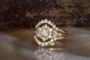 1.60 carat Gatsby Diamond Engagement Ring Flower wedding ring set-Art deco wedding set-Promise ring-Bridal set ring-Unique wedding set-1 carat diamond ring,Art deco wedding,Bridal set ring,Diamond leaf ring,engagement ring,estate gold ring,Flower wedding ring,Gatsby wedding ring,Leaf engagement ring,Leaf rings set,promise ring,Round,Unique wedding set,vs,vvs,wedding sets
