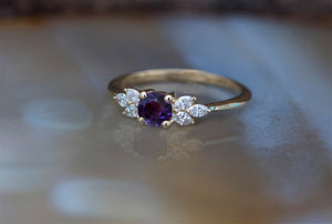 Art deco Engagement Ring-Leaves engagement ring -Unique diamond ring-Dainty Promise Ring-Leaf ring-Custom Ring-Solid gold ring-Nature ring-Amethyst ring,anniversary ring,Art deco engagement,Custom Ring,Dainty Promise Ring,engagement ring,Gatsby ring,Gemsone,Leaf engagement ring,marquise diamond,Nature ring,promise ring,Round,Solid gold ring,vs,vvs,yellow gold ring