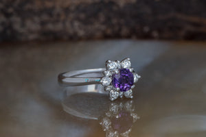 Amethyst cluster ring-Amethyst engagement ring-Amethyst ring-Promise Ring-Amethyst ring gold-Amethyst flower ring-Amethyst Stacking Ring-Amethyst cluster,amethyst flower ring,Amethyst ring,Amethyst ring gold,Anniversary ring,branch ring,cluster ring,diamond ring,Flower ring,Gemstone,Promise Ring,Ring,Round,Stacking Ring,statement ring,Vintage  ring,vs,vvs