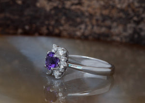 Amethyst cluster ring-Amethyst engagement ring-Amethyst ring-Promise Ring-Amethyst ring gold-Amethyst flower ring-Amethyst Stacking Ring-Amethyst cluster,amethyst flower ring,Amethyst ring,Amethyst ring gold,Anniversary ring,branch ring,cluster ring,diamond ring,Flower ring,Gemstone,Promise Ring,Ring,Round,Stacking Ring,statement ring,Vintage  ring,vs,vvs