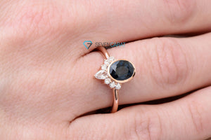 Blue green sapphire ring-Gatsby ring-Diamond vintage ring-Promise ring-Oval sapphire engagement ring-Oval cut sapphire-Oval halo ring-art deco ring,Blue green sapphire,Custom Rings,engagement ring,Gatsby ring,gold diamond ring,Oval cut sapphire,oval engagement ring,Oval halo ring,Oval shaped sapphire,oval vintage ring,Promise ring,solid gold ring,vs,vvs