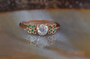 Art deco Engagement Ring-leaves engagement ring diamond-Diamond leaf ring-Rose Gold Ring -Unique diamond ring-anniversary ring,Art deco engagement,bridal jewelry,Custom Ring,diamond engagement,Diamond leaf ring,emerald leaves ring,engagement ring,Engagement Rings,Leaf engagement ring,leaves ring,promise ring,rose gold 14k,sevencarat,vs,vvs,wedding jewelry