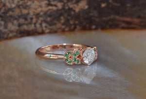 Art deco Engagement Ring-leaves engagement ring diamond-Diamond leaf ring-Rose Gold Ring -Unique diamond ring-anniversary ring,Art deco engagement,bridal jewelry,Custom Ring,diamond engagement,Diamond leaf ring,emerald leaves ring,engagement ring,Engagement Rings,Leaf engagement ring,leaves ring,promise ring,rose gold 14k,sevencarat,vs,vvs,wedding jewelry
