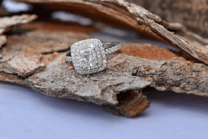 Princess cut diamond engagement ring-Diamond Ring 1.50 ct- Engagement ring -Promise ring-Cushion Cut Rings-Anniversary ring,Antique  jewelry,Art deco engagement,Art deco ring,bridal jewelry,diamond ring,gold diamond ring,Princess cut diamond,Promise ring,solitaire ring,Square diamond ring,vs,vvs,white gold ring,women ring