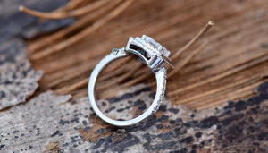 Princess cut diamond engagement ring-Diamond Ring 1.50 ct- Engagement ring -Promise ring-Cushion Cut Rings-Anniversary ring,Antique  jewelry,Art deco engagement,Art deco ring,bridal jewelry,diamond ring,gold diamond ring,Princess cut diamond,Promise ring,solitaire ring,Square diamond ring,vs,vvs,white gold ring,women ring