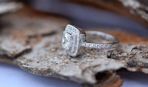 Princess cut diamond engagement ring-Diamond Ring 1.50 ct- Engagement ring -Promise ring-Cushion Cut Rings-Anniversary ring,Antique  jewelry,Art deco engagement,Art deco ring,bridal jewelry,diamond ring,gold diamond ring,Princess cut diamond,Promise ring,solitaire ring,Square diamond ring,vs,vvs,white gold ring,women ring