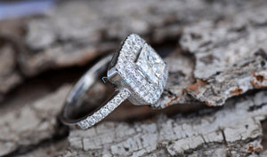 Princess cut diamond engagement ring-Diamond Ring 1.50 ct- Engagement ring -Promise ring-Cushion Cut Rings-Anniversary ring,Antique  jewelry,Art deco engagement,Art deco ring,bridal jewelry,diamond ring,gold diamond ring,Princess cut diamond,Promise ring,solitaire ring,Square diamond ring,vs,vvs,white gold ring,women ring