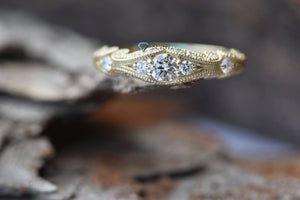 Filigree engagement ring-Diamond Engagement Ring-Gold Ring -Promise ring-Art deco ring - Bridal Jewelry-Unique diamond ring-Vintage ring-anniversary gift,Art deco ring,bridal jewelry,diamond engagement,diamond ring,engagement ring,filigree ring,gift for her,Promise ring,Unique diamond ring,Vintage ring,vs,vvs,wedding ring,yellow gold ring