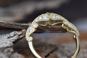 Filigree rings for women-Filigree engagement ring-Diamond Engagement Ring-Promise ring-Art deco ring -Vintage diamond ring-Bridal ring