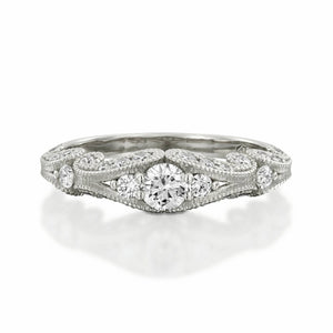 Filigree engagement ring-Diamond Engagement Ring white gold -Promise ring-Art deco ring - Bridal Jewelry-Art deco ring,branch ring,Dainty Promise Ring,diamond ring,engagement ring,filigree ring,Gatsby ring,Nature ring,Promise ring,twig engagement ring,Unique diamond ring,Vintage ring,vs,vvs,wedding ring