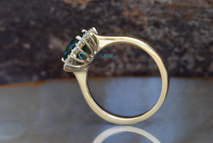 Green Emerald Engagement Ring 2 carat -Diamond ring with Emerald-14k white gold,Anniversary ring,Art deco ring,diamond ring,emerald jewelry,Gemstone,gold diamond ring,Green emerald ring,handmade jewelry,Oval emerald,Oval emerald ring,Princess Diana Ring,Promise ring,Ring,statement ring,Vintage  ring,vs,vvs