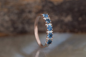 Sapphire wedding band- Matching rings-Anniversary ring,blue sapphire ring,diamond ring,engagement ring,eternity band,gold diamond ring,Matching rings,Ring,rose gold band,sapphire band,sapphire wedding,Signet ring,Stacking band,wedding band