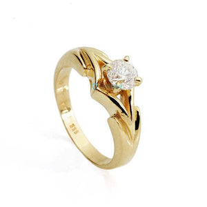 1.5 carat Diamond Engagement Ring-Solitaire ring-Gold ring -Art deco ring-Promise ring-Bridal ring-Anniversary-Gold Statement Ring
