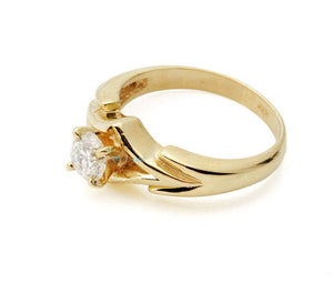 1.5 carat Diamond Engagement Ring-Solitaire ring-Gold ring -Art deco ring-Promise ring-Bridal ring-Anniversary-Gold Statement Ring