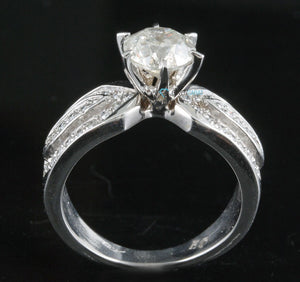 Diamond Engagement Ring-solitaire 14K white Gold Ring-1 ct diamond- Women Jewelry-promise ring-multistone ring-anniversary gift-wedding ring