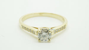 Branch engagement ring-Solitaire diamond ring-Yellow Gold Ring-Promise ring-Cluster engagement ring-4 prong engagement-Thin band engagement-4 prong engagement,Cluster engagement,Dainty Promise Ring,engagement ring,Hidden Halo ring,Matching Ring,promise ring,Round engagement,Round halo,solitaire ring,Thin band engagement,vs,vvs,women jewelry,Yellow gold 14k