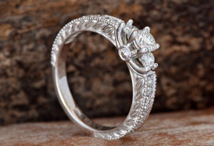 Cluster engagement ring-Art nouveau ring-Designer Diamond ring-Engagement diamond ring-Custom ring-Gift For her-Anniversary ring-Anniversary gift,Art nouveau ring,Cluster ring,Custom ring,Designer ring,Diamond,Diamond Engagement,diamond ring,engagement ring,gold ring,Multistone ring,Round,Unique Diamond Ring,vs,vvs,women jewelry,women ring