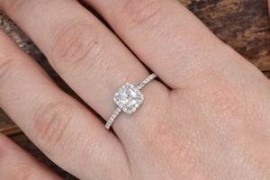 Princess cut promise ring-Diamond engagement ring 0.70 ct-Square diamond ring-Art deco engagement ring-Anniversary ring,Antique  jewelry,Art deco engagement,Art deco ring,diamond ring,gold diamond ring,Princess cut diamond,Princess cut ring,Promise ring,solitaire ring,Square diamond ring,vs,vvs,white gold ring,women ring