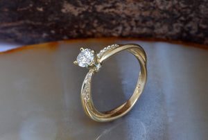 Engagement  Diamond Ring-Solitaire diamond ring-14K Yellow Gold Ring-Promise ring-Solid gold ring-Dainty Promise Ring-Estate diamond ring-Dainty Promise Ring,dainty ring,diamond ring,engagement ring,Estate ring,gold diamond ring,Gold Solitaire Ring,moissanite ring,promise ring,Solid gold ring,solitaire ring,vs,vvs,wedding jewelry,women jewelry