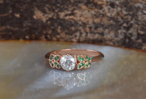 Art deco Engagement Ring-leaves engagement ring diamond-Diamond leaf ring-Rose Gold Ring -Unique diamond ring-anniversary ring,Art deco engagement,bridal jewelry,Custom Ring,diamond engagement,Diamond leaf ring,emerald leaves ring,engagement ring,Engagement Rings,Leaf engagement ring,leaves ring,promise ring,rose gold 14k,sevencarat,vs,vvs,wedding jewelry