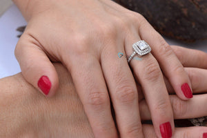 Princess cut diamond engagement ring-Diamond Ring 1.50 ct- Engagement ring -Promise ring-Cushion Cut Rings-Anniversary ring,Antique  jewelry,Art deco engagement,Art deco ring,bridal jewelry,diamond ring,gold diamond ring,Princess cut diamond,Promise ring,solitaire ring,Square diamond ring,vs,vvs,white gold ring,women ring