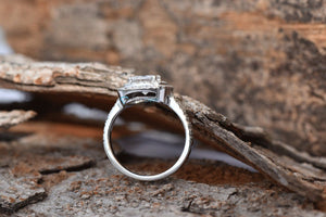 Princess cut diamond engagement ring-Diamond Ring 1.50 ct- Engagement ring -Promise ring-Cushion Cut Rings-Anniversary ring,Antique  jewelry,Art deco engagement,Art deco ring,bridal jewelry,diamond ring,gold diamond ring,Princess cut diamond,Promise ring,solitaire ring,Square diamond ring,vs,vvs,white gold ring,women ring