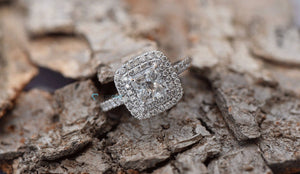 Princess cut diamond engagement ring-Diamond Ring 1.50 ct- Engagement ring -Promise ring-Cushion Cut Rings-Anniversary ring,Antique  jewelry,Art deco engagement,Art deco ring,bridal jewelry,diamond ring,gold diamond ring,Princess cut diamond,Promise ring,solitaire ring,Square diamond ring,vs,vvs,white gold ring,women ring