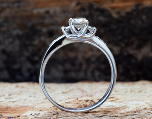 Cluster engagement ring-Art deco ring-Engagement diamond ring-Custom ring-Anniversary ring-Solid gold ring-Three Stone Engagement Ring-Anniversary gift,Art deco ring,Cluster ring,dainty ring,diamond ring,engagement ring,matching ring,micro pave ring,Multistone ring,platinum ring,Promise Ring,Round,solid gold ring,Three Stone Ring,vs,vvs