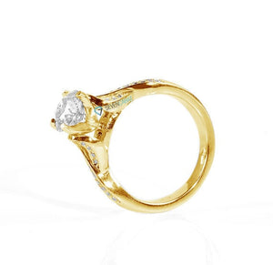 1 carat Diamond Ring-14K White Diamond Ring-Engagement Ring-Celtic engagement ring-Promise ring-Celtic diamond ring-Knot diamond ring