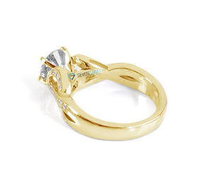 1 carat Diamond Ring-14K White Diamond Ring-Engagement Ring-Celtic engagement ring-Promise ring-Celtic diamond ring-Knot diamond ring