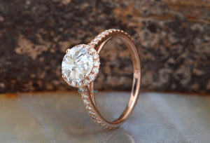 Halo wedding ring-Halo Diamond Engagement Ring 1.50 ct-Rose Gold Ring-Cluster Engagement Ring-Anniversary ring-Promise ring-Round halo-4 prong engagement,anniversary gift,branch ring,Classic halo ring,dainty ring,diamond ring,engagement ring,Halo Diamond ring,halo wedding ring,natural diamond ring,Rose Gold Ring,Round,Round halo,vs,vvs,womens jewelry
