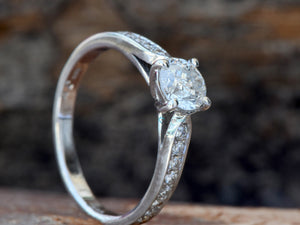 ON SALE 1 carat diamond ring !!!White Gold Engagement Ring -Diamond Engagement Ring -White Gold Ring-Art deco engagement ring-1 carat diamond,10off,art deco engagement,bridal jewelry,diamond engagement,diamond ring,engagement ring,Engagement Rings,For Her,natural diamond,ON SALE,Promise ring,sevencarat,vs,vvs,wedding jewelry,womens jewelry,womens ring