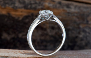 ON SALE 1 carat diamond ring !!!White Gold Engagement Ring -Diamond Engagement Ring -White Gold Ring-Art deco engagement ring-1 carat diamond,10off,art deco engagement,bridal jewelry,diamond engagement,diamond ring,engagement ring,Engagement Rings,For Her,natural diamond,ON SALE,Promise ring,sevencarat,vs,vvs,wedding jewelry,womens jewelry,womens ring