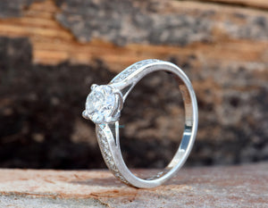 ON SALE 1 carat diamond ring !!!White Gold Engagement Ring -Diamond Engagement Ring -White Gold Ring-Art deco engagement ring-1 carat diamond,10off,art deco engagement,bridal jewelry,diamond engagement,diamond ring,engagement ring,Engagement Rings,For Her,natural diamond,ON SALE,Promise ring,sevencarat,vs,vvs,wedding jewelry,womens jewelry,womens ring