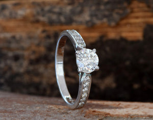 ON SALE 1 carat diamond ring !!!White Gold Engagement Ring -Diamond Engagement Ring -White Gold Ring-Art deco engagement ring-1 carat diamond,10off,art deco engagement,bridal jewelry,diamond engagement,diamond ring,engagement ring,Engagement Rings,For Her,natural diamond,ON SALE,Promise ring,sevencarat,vs,vvs,wedding jewelry,womens jewelry,womens ring