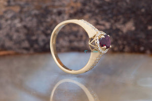 Garnet engagement ring-Garnet ring-Garnet engagement ring vintage- Promise ring-Branch engagement ring-Vintage wedding ring-Anniversary ring-4 prong engagement,Anniversary ring,art deco ring,Branch ring,engagement ring,Garnet Diamond Ring,Garnet ring,halo engagement ring,January birthstone,Promise ring,Red Garnet Ring,Round engagement,Vintage wedding ring,vs,vvs