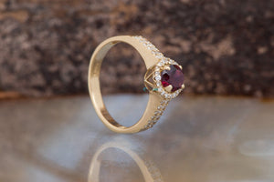 Garnet engagement ring-Garnet ring-Garnet engagement ring vintage- Promise ring-Branch engagement ring-Vintage wedding ring-Anniversary ring-4 prong engagement,Anniversary ring,art deco ring,Branch ring,engagement ring,Garnet Diamond Ring,Garnet ring,halo engagement ring,January birthstone,Promise ring,Red Garnet Ring,Round engagement,Vintage wedding ring,vs,vvs