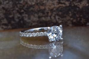 Diamond Engagement Ring 1.50 ct-White Gold solitaire ring-Bridal Jewelry-Anniversary-1 carat diamond-Dainty Promise Ring-Round engagement-1 carat diamond,4 prong engagement,anniversary gift,bridal jewelry,Dainty Promise Ring,diamond engagement,diamond ring,engagement ring,multistone ring,promise ring,Round engagement,Twig engagement ring,vs,vvs,wedding ring