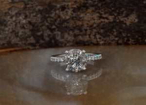 1.12 ct Salt and Pepper diamond ring - 14k White Gold-4 prong solitaire,black diamond ring,diamond jewelry,diamond ring,engagement ring,gold diamond ring,gold ring,grey diamond ring,halo ring,handmade jewelry,Round,round  cut diamond,round diamond ring,Round engagement,Round halo,salt and pepper ring,vs,vvs,wedding ring,yellow gold ring