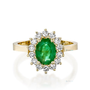 Art deco emerald ring-Natural emerald ring vintage-Oval Cut Engagement Ring-Oval vintage ring-Emerald engagement ring-Anniversary ring,diamond ring,Emerald  ring,Engagement Rings,Halo wedding ring,Natural emerald ring,Oval,Oval Cut Engagement,Oval vintage ring,Princess Diana Ring,Promise ring,sevencarat,solid gold ring,statement ring,Vintage  ring,vintage oval ring,vs,vvs