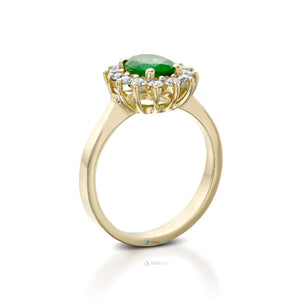 Art deco emerald ring-Natural emerald ring vintage-Oval Cut Engagement Ring-Oval vintage ring-Emerald engagement ring-Anniversary ring,diamond ring,Emerald  ring,Engagement Rings,Halo wedding ring,Natural emerald ring,Oval,Oval Cut Engagement,Oval vintage ring,Princess Diana Ring,Promise ring,sevencarat,solid gold ring,statement ring,Vintage  ring,vintage oval ring,vs,vvs