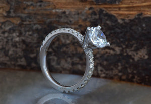 Diamond Engagement Ring 1.50 ct-White Gold solitaire ring-Bridal Jewelry-Anniversary-1 carat diamond-Dainty Promise Ring-Round engagement-1 carat diamond,4 prong engagement,anniversary gift,bridal jewelry,Dainty Promise Ring,diamond engagement,diamond ring,engagement ring,multistone ring,promise ring,Round engagement,Twig engagement ring,vs,vvs,wedding ring