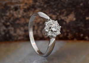 Leaves diamond ring-Flower Diamond Ring-14K 18K Gold Diamond Engagement Ring-Nature ring-Micro pave ring-Flower engagement ring-Twig Ring-anniversary gift,Anniversary ring,Art deco ring,bridal jewelry,Celtic diamond ring,diamond ring,engagement ring,flower ring,Leaves diamond ring,Micro pave ring,Nature ring,promise ring,Round,Twig Ring,vs,vvs