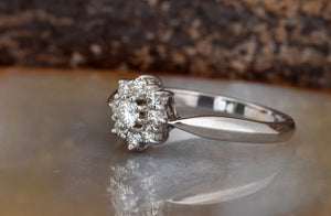 Leaves diamond ring-Flower Diamond Ring-14K 18K Gold Diamond Engagement Ring-Nature ring-Micro pave ring-Flower engagement ring-Twig Ring-anniversary gift,Anniversary ring,Art deco ring,bridal jewelry,Celtic diamond ring,diamond ring,engagement ring,flower ring,Leaves diamond ring,Micro pave ring,Nature ring,promise ring,Round,Twig Ring,vs,vvs