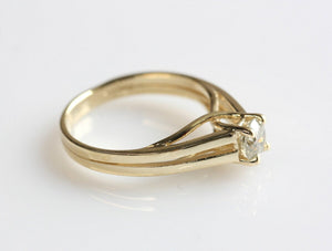 Solitaire ring 1/2 carat-Diamond Engagement Ring-Diamond Solitaire-Gold Ring-Promise ring-Art deco ring-Custom Ring-Gold Solitaire Ring