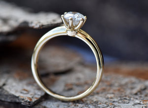 Solitaire ring 1/5 carat-Diamond Engagement Ring-Diamond Solitaire-Gold Ring-Promise ring-Art deco ring-Custom Ring-Gold Solitaire Ring