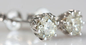 1 carat Diamond Earrings-Yellow Gold Earrings-Round diamond earrings-1 carat diamond,1 ct earrings,14k white gold,Anniversary gift,bridal jewelry,diamond earrings,diamond stud,earrings for women,graduations present,Round,round  cut diamond,stud earrings,wedding earrings,women jewelry
