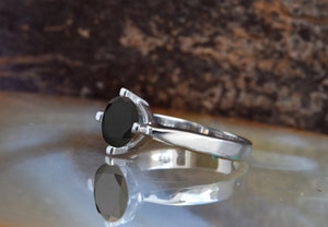 2 black diamond-Black diamond engagement ring 2 carat-Promise ring-2 ct diamond ring-Black diamond solitaire ring-solitaire ring gold